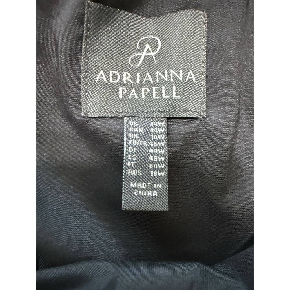 Adrianna Papell Formal Jumpsuit 14W Floral Chiffon One‎ Shoulder Pants Sparkle - Picture 7 of 16